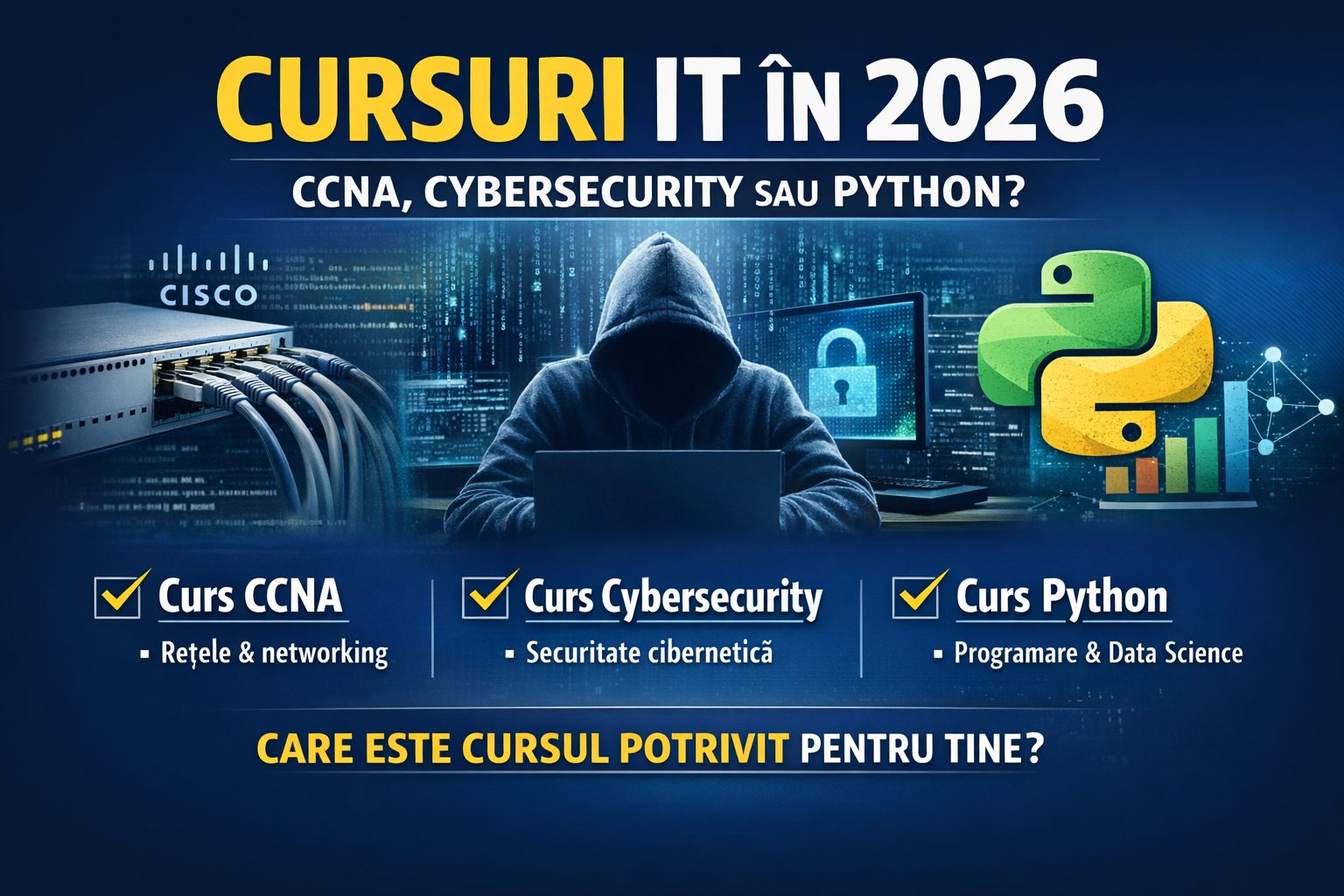 Curs IT 2026 – CCNA, Cybersecurity, Python